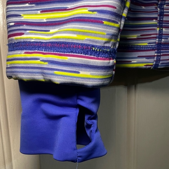 LL Bean Soft Shell Jacket Coat Girls Youth Large 14-16 Green Blue Purple - Picture 4 of 6